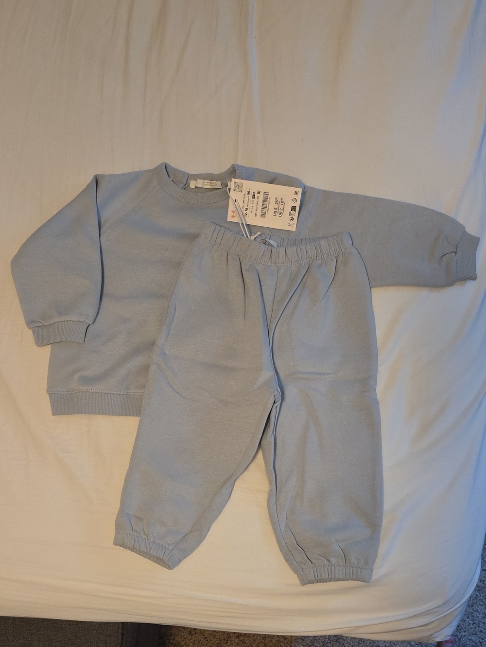 Zara Light Blue Kids Sweatshirt and Jogger Set
